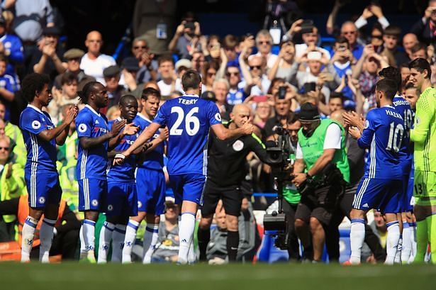 Terry's Chelsea career ended in 2017 - with a controversial guard of honour
